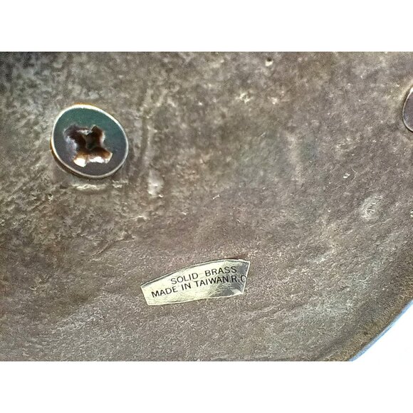 Vintage Brass Giraffe Figurine Mom and Baby 7" Mid Century Animal Sculpture - Picture 12 of 16